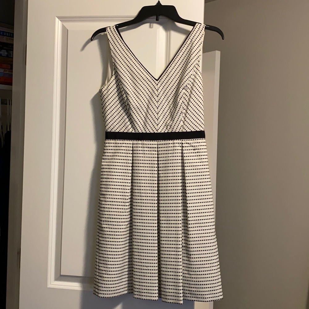 White and black cocktail dress